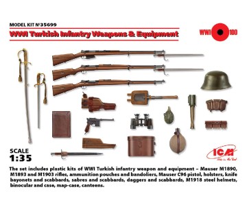 ICM 1/35 WWI Turkish Infantry Weapons & Equipment