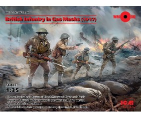 ICM 1/35 British Infantry in Gas Masks (1917) (4 figures)