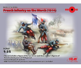 ICM 1/35 French Infantry on the march (1914) (4 figures)