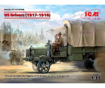 ICM 1/35 US Drivers (1917-1918) (2 figures)