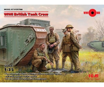 ICM 1/35 WWI British Tank Crew (4 figures)