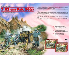 ICM 1/35 7,62 cm Pak 36(r) with German Crew (4 figures)