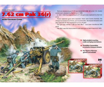 ICM 1/35 7,62 cm Pak 36(r) with German Crew (4 figures)
