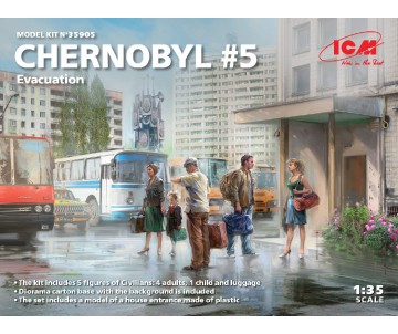 ICM 1/35 Chernobyl#5. Extraction (2 adults, 2 children and luggage)