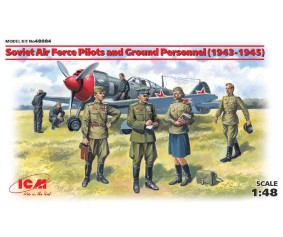 ICM 1/48 Soviet Air Force Pilots and Ground Personnel (1943-1945)  (7 figures -  staff officer, 2 pilots, 3 mechanics, military servicewomen)