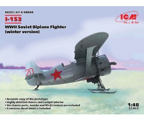 ICM 1/48 I-153, WWII Soviet Biplane Fighter (winter version)
