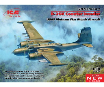 ICM 1/48 B-26K Counter Invader, USAF Vietnam War Attack Aircraft