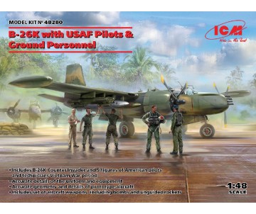 ICM 1/48 B-26K with USAF Pilots & Ground Personnel