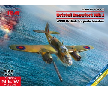 ICM 1/48 Bristol Beaufort Mk.I, WWII British Torpedo-Bomber
