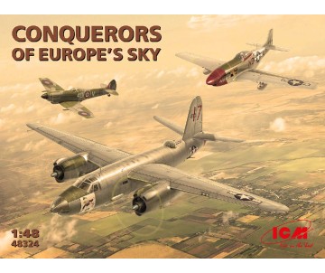 ICM 1/48 Conquerors of Europe's Sky (B-26B Marauder, Mustang P-51D & Spitfire Mk.XVI)