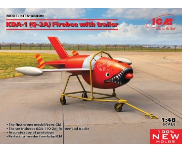 ICM 1/48 KDA-1 (Q-2A) Firebee with trailer (1 airplane and trailer)
