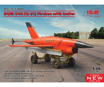 ICM 1/48 (BQM-34A) Q-2C Firebee with trailer  (1 airplane and trailer)