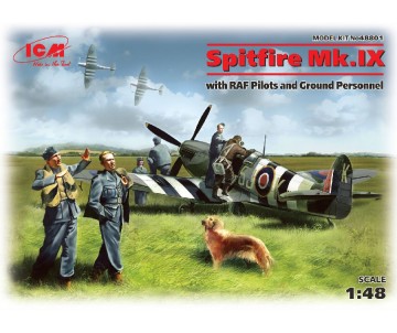 ICM 1/48 Spitfire Mk.IX with RAF Pilots and Ground Personnel