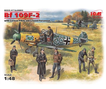 ICM 1/48 Bf 109F-2 with German Pilots and Ground Personnel