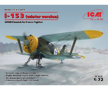 ICM 1/72 I-153 , WWII Finnish Air Force Fighter (winter version)