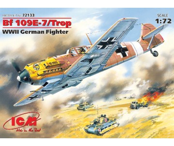 ICM 1/72 Messerschmitt Bf 109E-7/Trop, WWII German Fighter