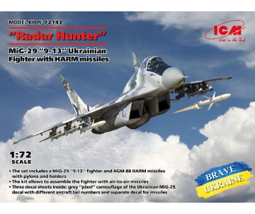 ICM 1/72 Radar Hunter', MiG-29 '9-13' Ukrainian Fighter with HARM missiles