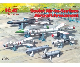 ICM 1/72 Soviet Air-to-Surface Aircraft Armament (X-29T, X-31P, X-59M missiles, B-13L, B-8M1 rocket containers, KAB-500Kr bombs)