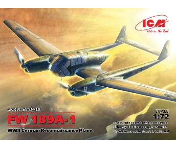 ICM 1/72 FW 189A-1, WWII German Reconnaissance Plane  