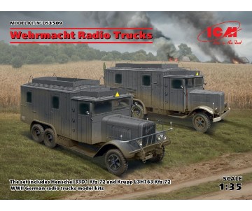 ICM 1/35 Wehrmacht Radio Trucks (Henschel 33D1 Kfz.72, Krupp L3H163 Kfz.72)