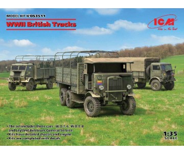 ICM 1/35 WWII British Trucks (Model W.O.T. 6, Model W.O.T. 8, Leyland Retriever General Service)