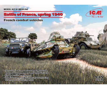 ICM 1/35 Battle of France, spring 1940. French combat vehicles  (Panhard 178 AMD-35, FCM 36, Laffly V15T) 