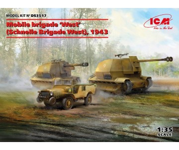 ICM 1/35 Mobile brigade 'West' (Schnelle Brigade West), 1943 (Marder I, 10.5cm leFH 16(Sf) auf Geschutzwagen FCM36(f), Laffly V15T)