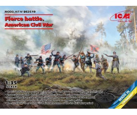 ICM 1/35 Fierce battle. American Civil War (Union Infantry, Union Infantry. Set #2, Confederate Infantry, Confederate Infantry. Set #2)