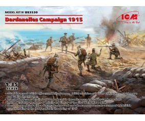 ICM 1/35 Dardanelles Campaign 1915 (WWI British Infantry, WWI British Vickers MG Crew, WWI Turkish Infantry)