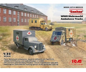 ICM 1/35 'Sankas'   WWII Wehrmacht Ambulance Trucks (Typ 2,5-32 with Shelter, V3000S/SSM with Shelter, AHN with Shelter)