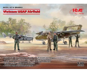 ICM 1/48 Vietnam USAF Airfield (Cessna O-2A, OV-10А Bronco, US Pilots & Ground Personnel (Vietnam War) (5 figures))
