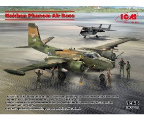 ICM 1/48 Nakhon Phanom Air Base (Cessna O-2A, B-26K Counter Invader, US pilots & ground personnel, airfield matting)