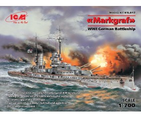 ICM 1/700 'Markgraf' (full hull & waterline), WWI German Battleship