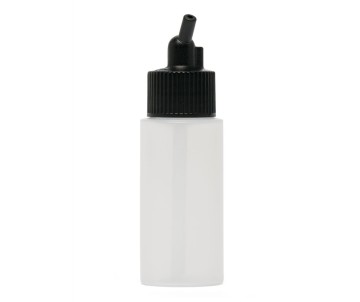 Iwata Big Mouth Airbrush Bottle 1 oz / 30 ml Cylinder With 20 mm Adaptor Cap