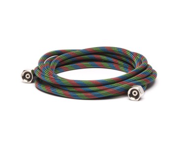 Iwata 10' Braided Nylon Air Hose with Two 1/4