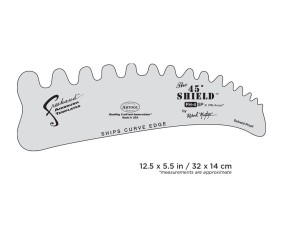 Iwata Artool #4 The 45 Shield Freehand Airbrush Template by Richard Montoya