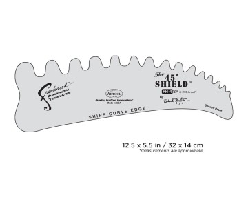 Iwata Artool #4 The 45 Shield Freehand Airbrush Template by Richard Montoya