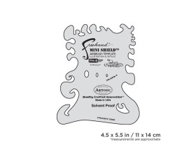 Iwata Artool #5 Mini Shield Freehand Airbrush Template by Andrea Mistretta
