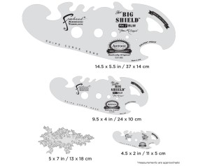 Iwata Artool The Big Shield Special Edition Set Freehand Airbrush Template by Gabe McCubbin