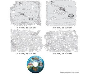 Iwata Artool Bubble FX Set Freehand Airbrush Template by Dennis Mathewson
