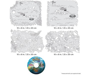 Iwata Artool Bubble FX Set Freehand Airbrush Template by Dennis Mathewson