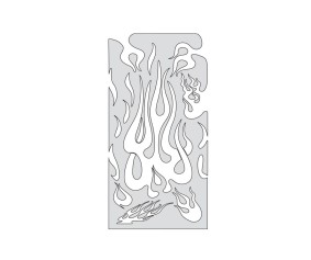 Iwata Artool Flame Master The Medium Freehand Airbrush Template by 