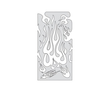 Iwata Artool Flame Master The Medium Freehand Airbrush Template by 