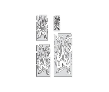 Iwata Artool Flame Master The Multiple Freehand Airbrush Template by 