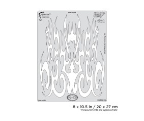 Iwata Artool Flame-o-rama 2 Gothika Freehand Airbrush Template by Craig Fraser