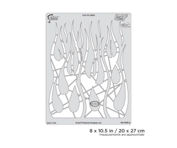 Iwata Artool Flame-o-rama 2 Van Flamin Freehand Airbrush Template by Craig Fraser