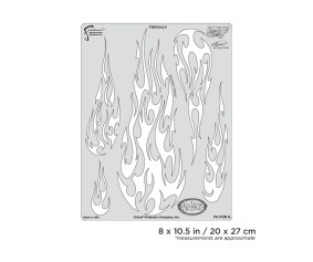 Iwata Artool Flame-o-rama 2 Firebalz Freehand Airbrush Template by Craig Fraser