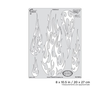 Iwata Artool Flame-o-rama 2 Firebalz Freehand Airbrush Template by Craig Fraser