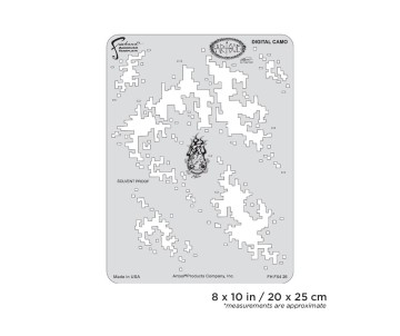 Iwata Artool FX4 Digital Camo Freehand Airbrush Template by Craig Fraser