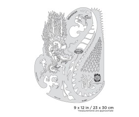 Iwata Artool Kanji Master Dragon Freehand Airbrush Template by Dennis Mathewson